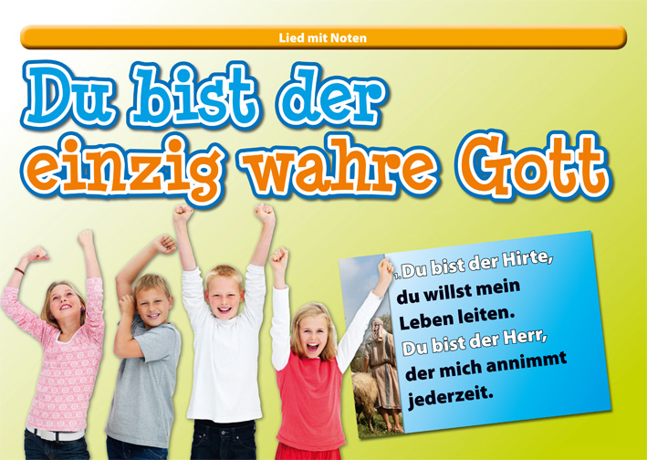 Du bist der einzig wahre Gott - Liedplakat