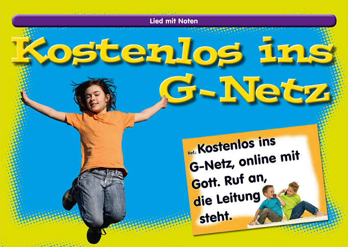 Kostenlos in G-Netz - Liedplakat